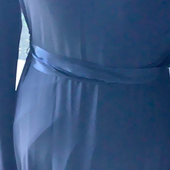 Navy blue dress, long sleeve  . - Picture 4 of 5